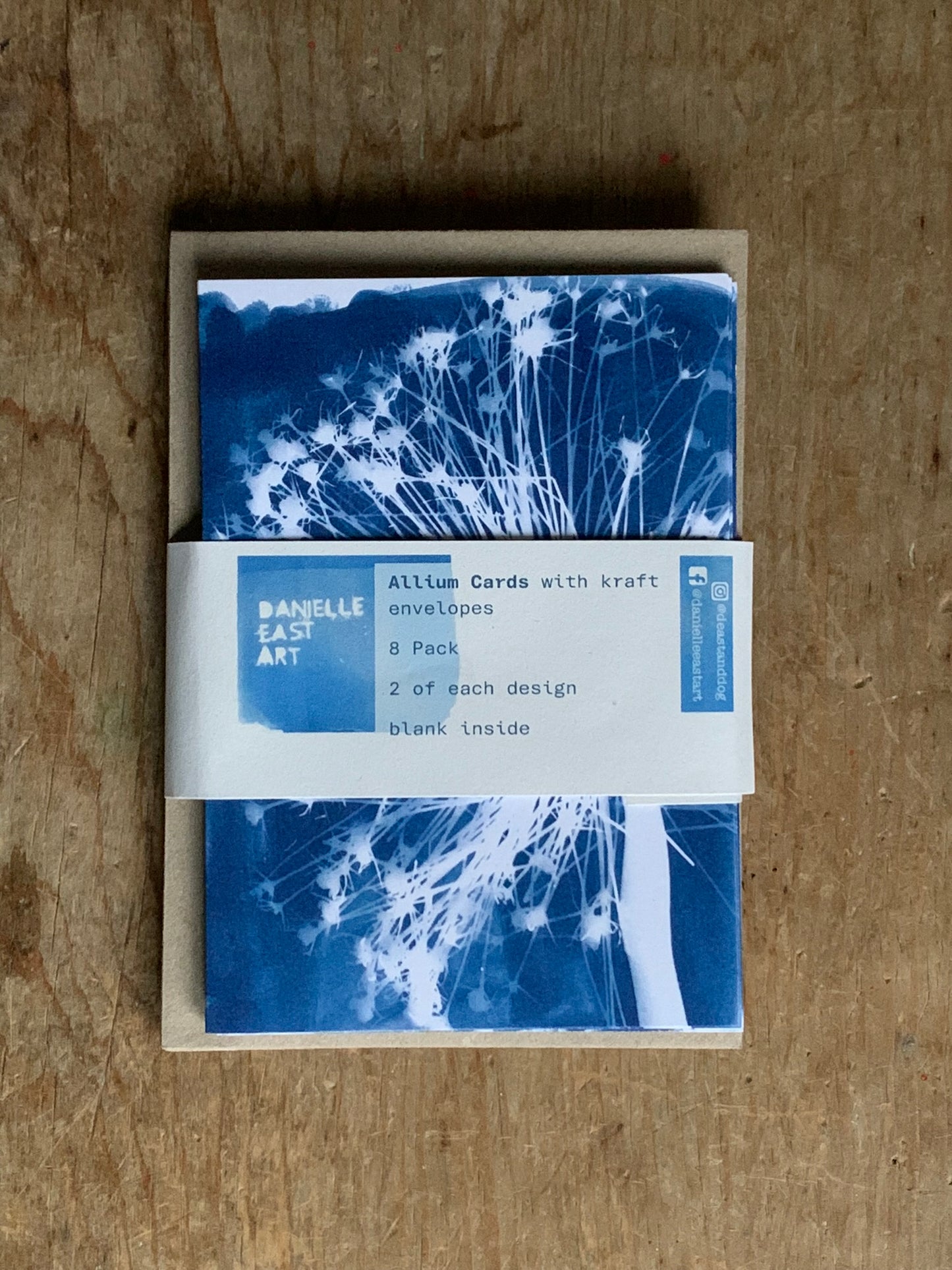 back of Allium Card Pack from Danielle East ART