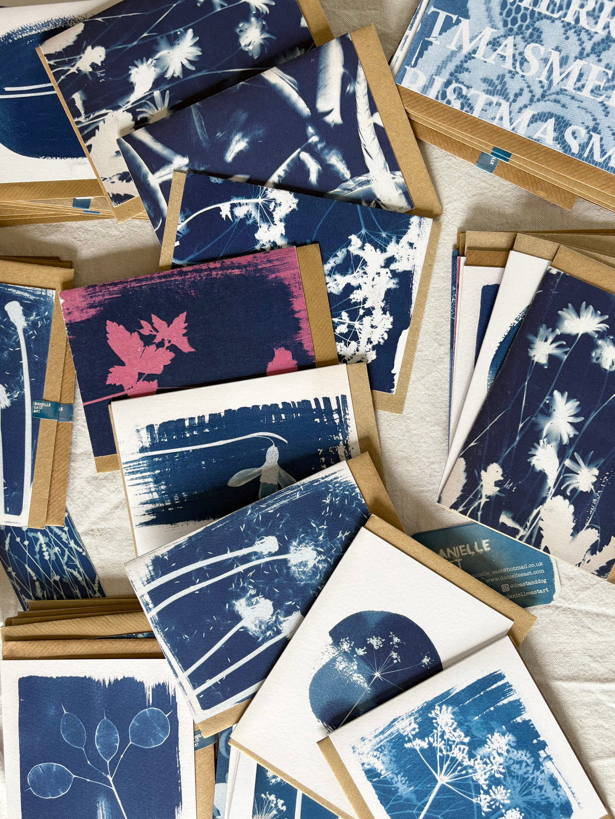 Pack of 8 Lucky Dip Cyanotype Cards