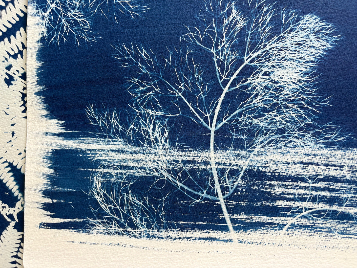 Fennel Leaf Stripes (15x22") Original Print