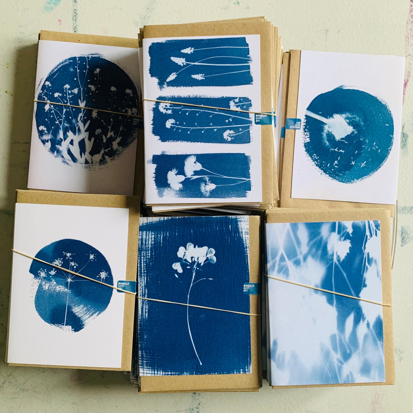 Pack of 3 Feather Cyanotype Cards - FOR THE PRICE OF ONE