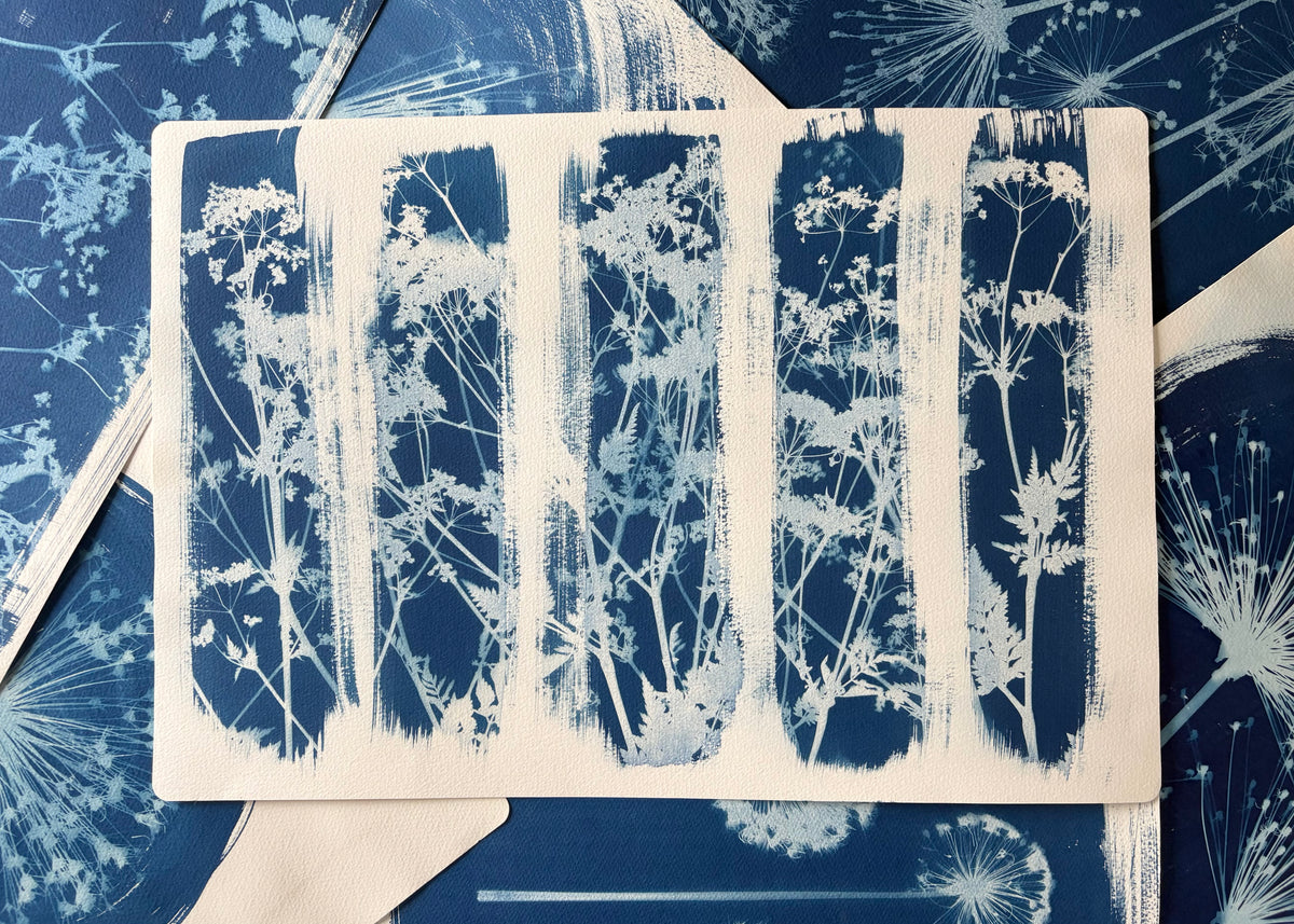 Cow Parsley Stripes (15x22") Original Print - SALE