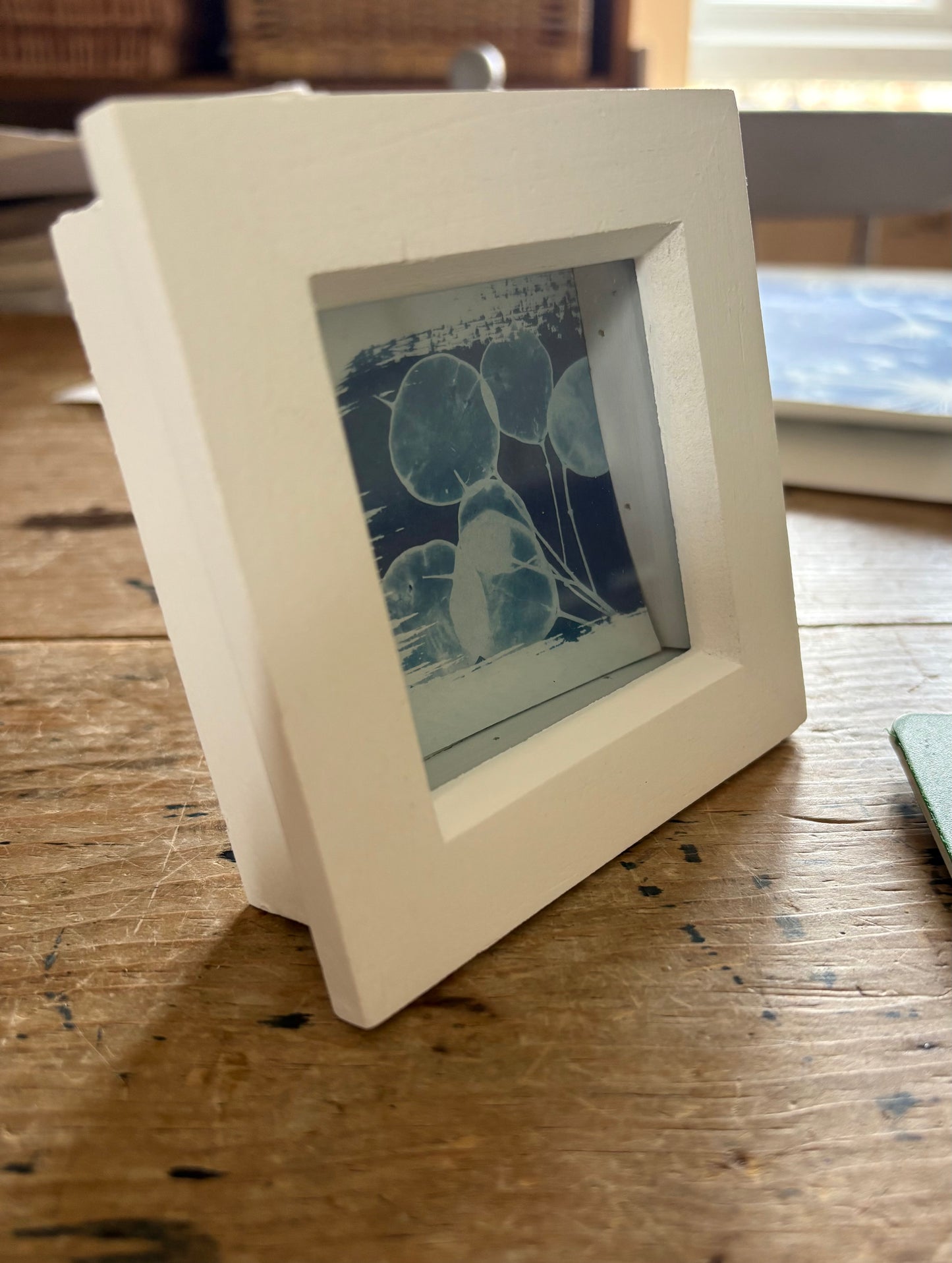Honesty -PRINT LOOSE - WHITE square glass box frame - SALE