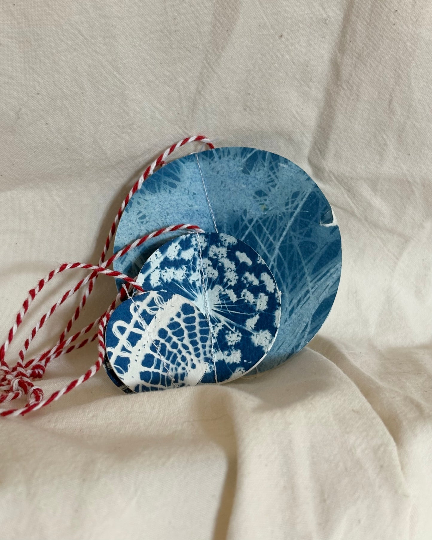 Cyanotype Bauble - Set of 3  (PACK 1)