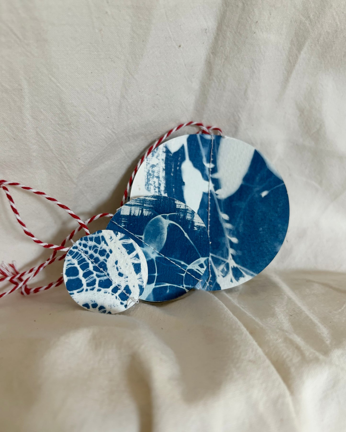 Cyanotype Bauble - Set of 3  (PACK 2)