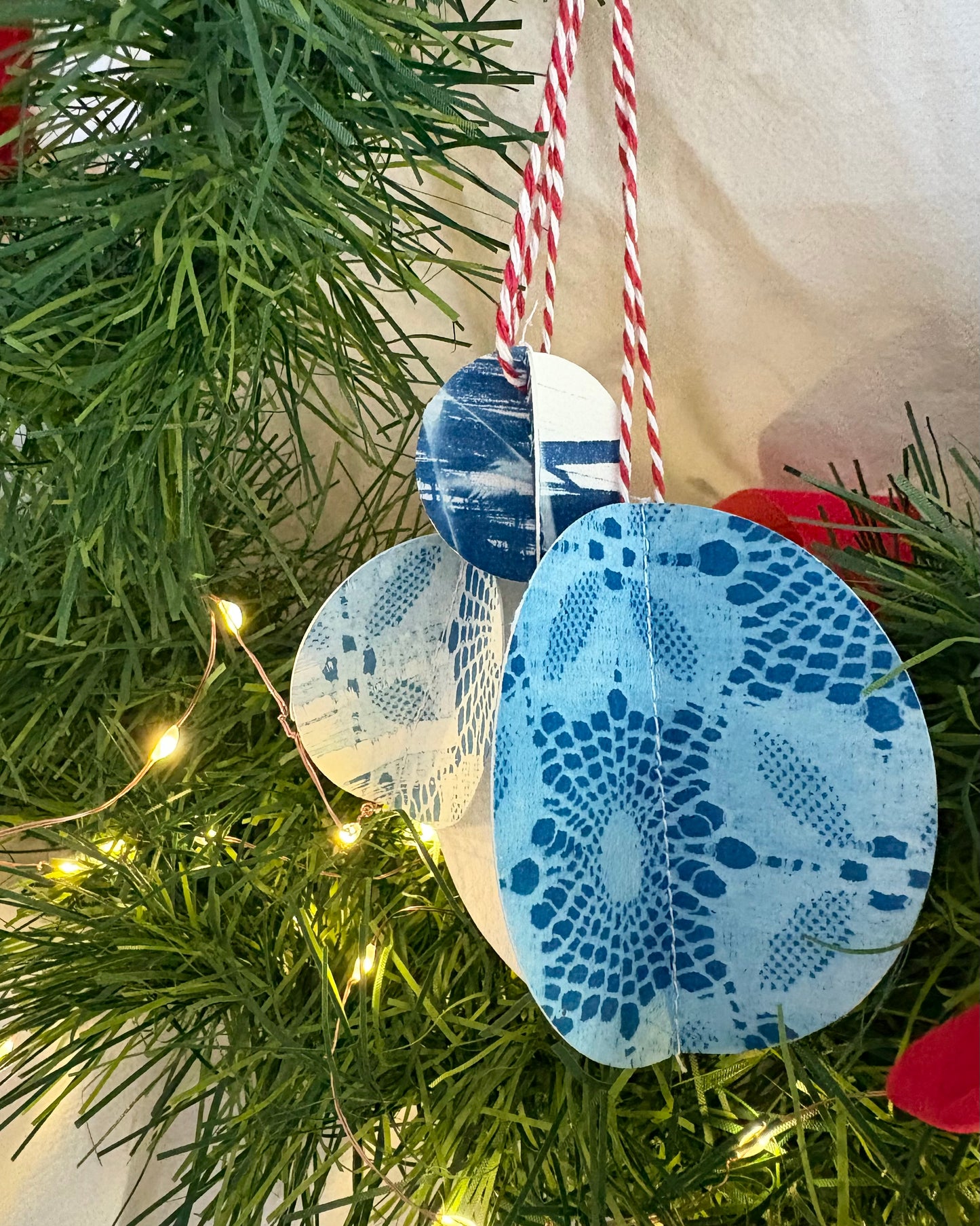 Cyanotype Bauble - Set of 3  (PACK 3)