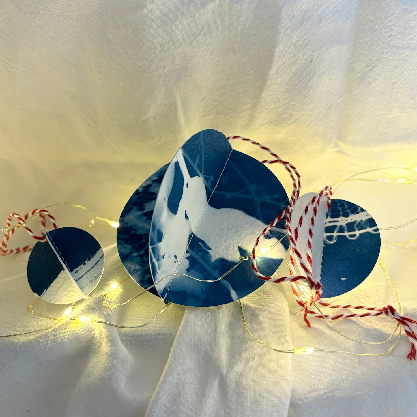 Cyanotype Bauble - Set of 3  (PACK 4)