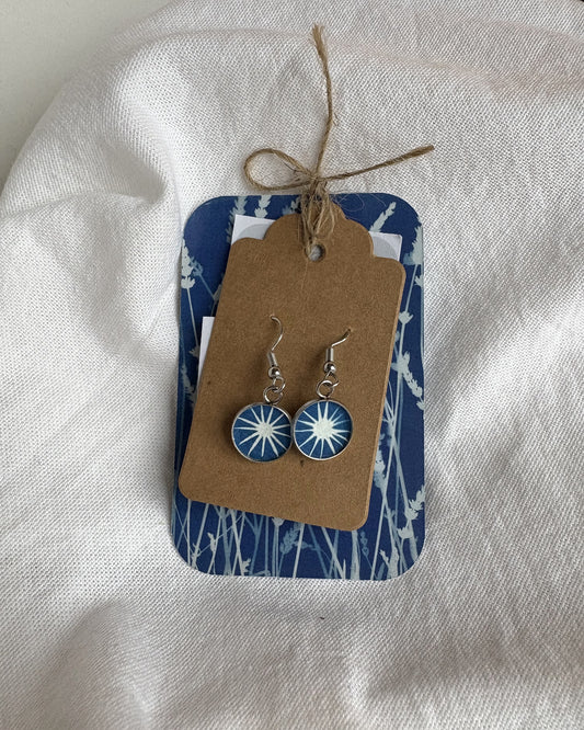 Ragwort - Cyanotype - Drop Earring