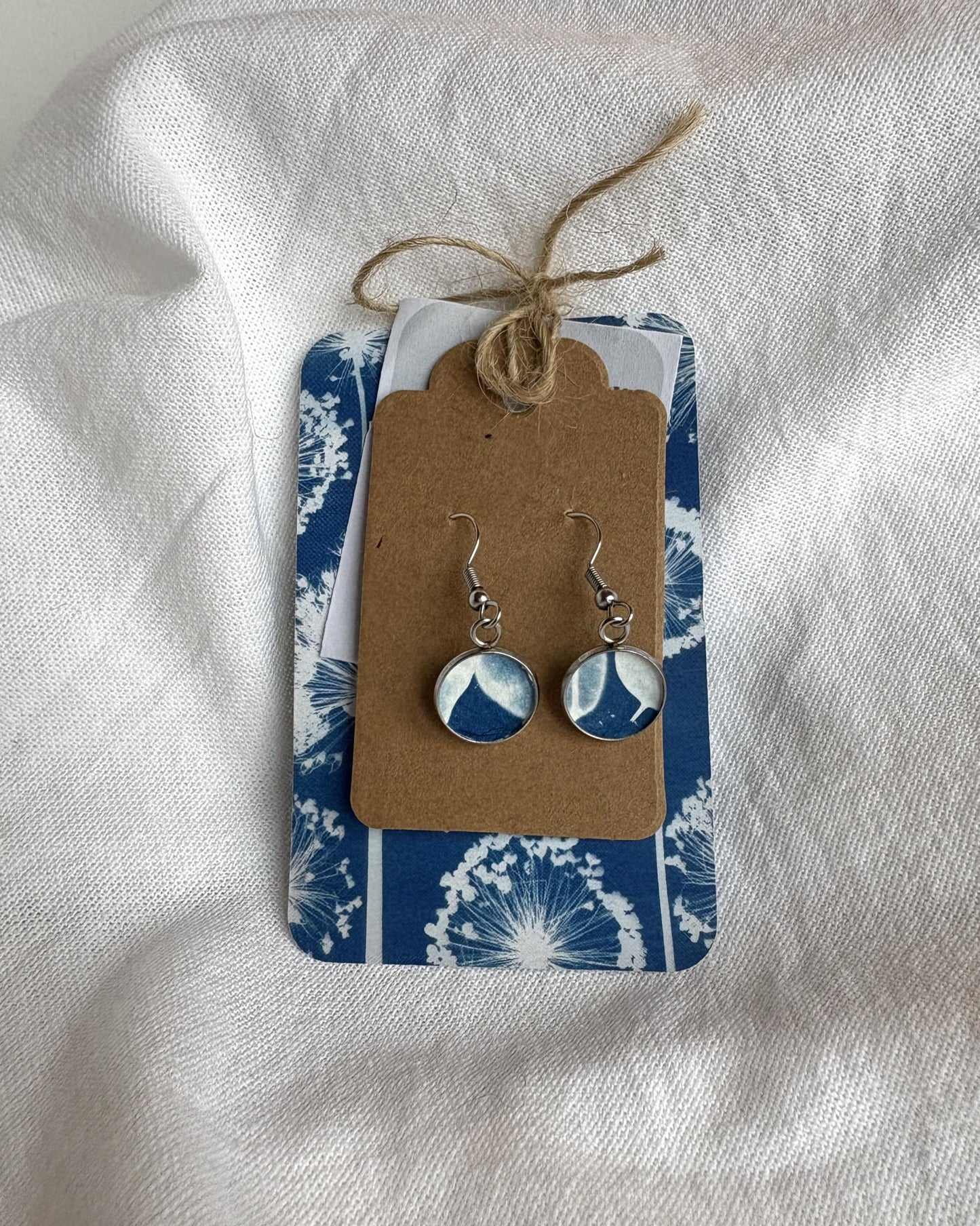 Honesty - Cyanotype - Drop Earring