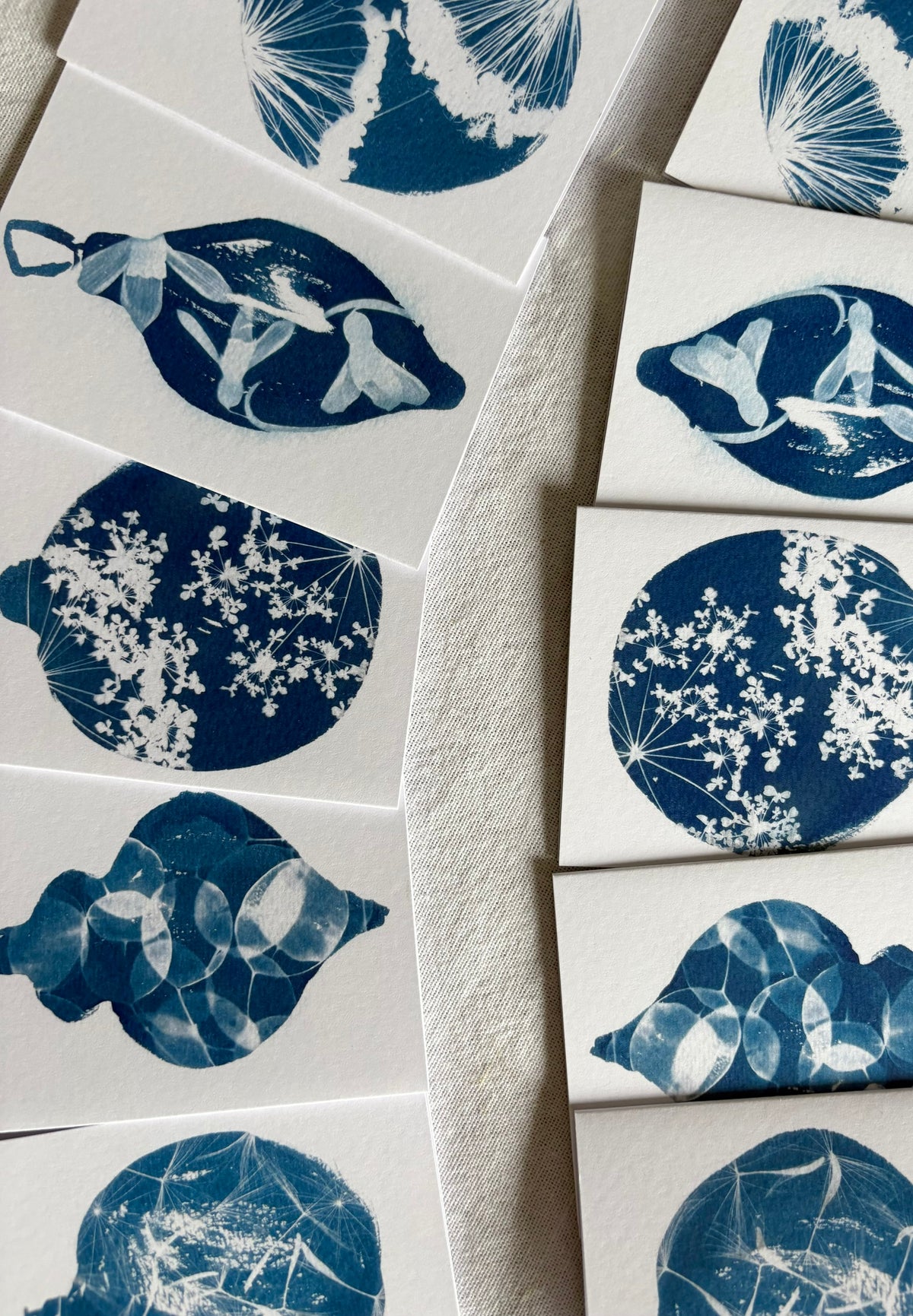 Christmas Bauble - Cyanotype - A6 Pack of 10