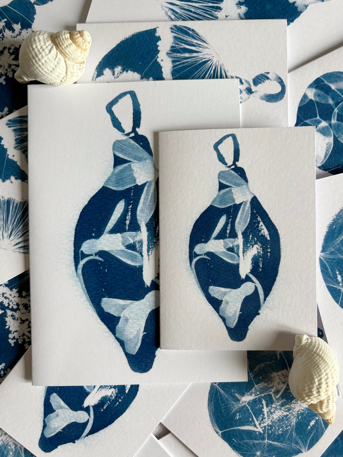 Christmas Bauble - Cyanotype - A6 Pack of 10