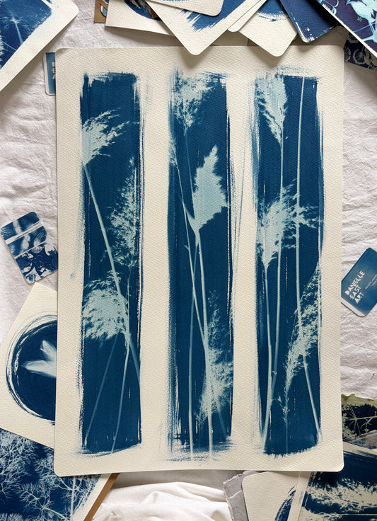 Reed Stripes (15x22") Original Print - SALE