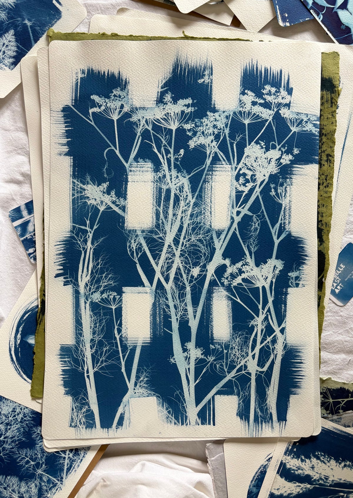 Fennel Check (15x22") Original Print - SALE
