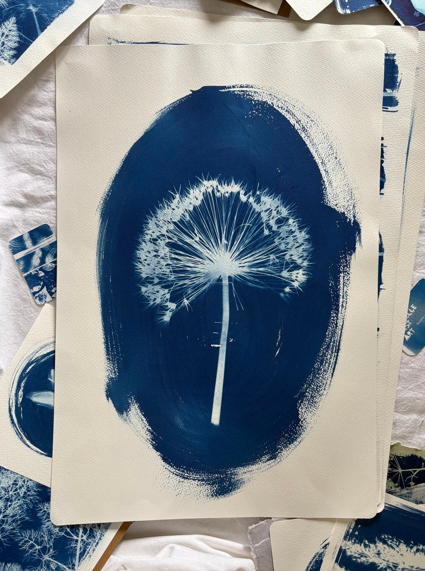 Allium Oval  (15x22") Original Print - SALE