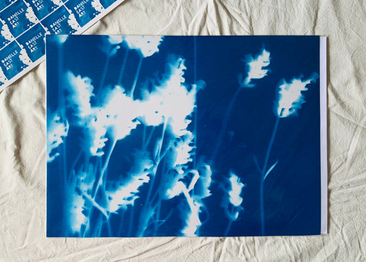 Lavender Cyanotype A3 (approx)Digital Print- SALE