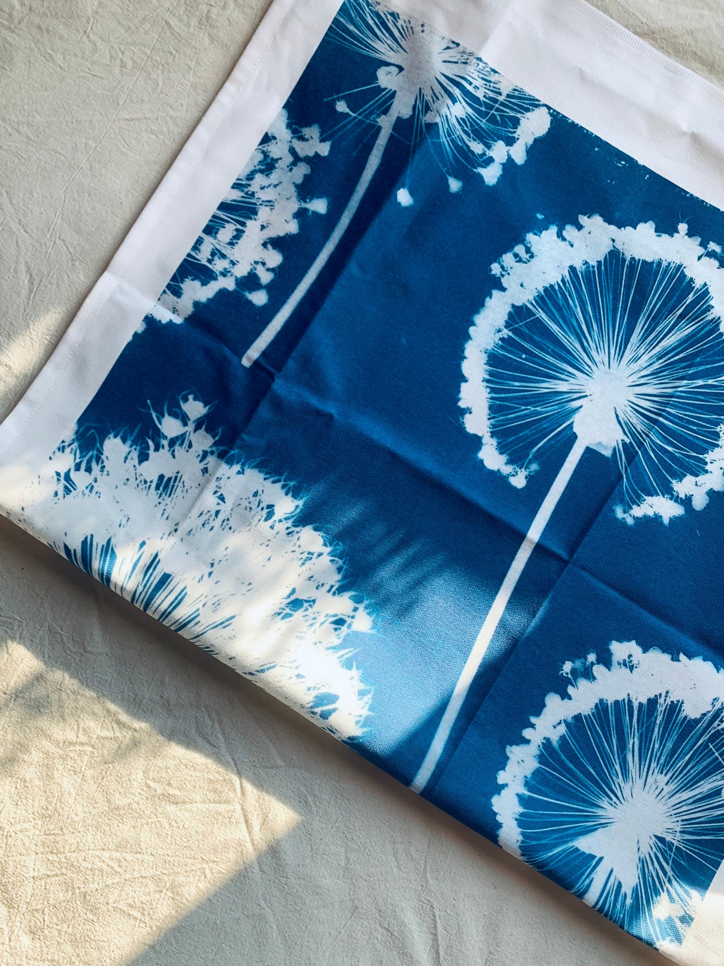 Allium Wallpaper - Cyanotype - Tea Towel