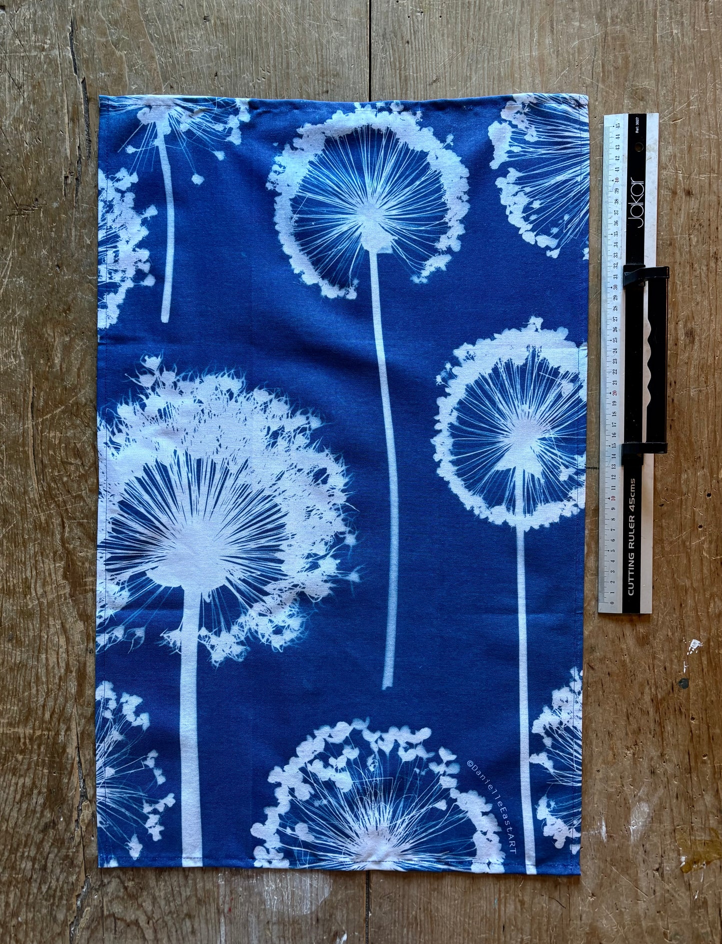 Allium Wallpaper - Cyanotype - Tea Towel