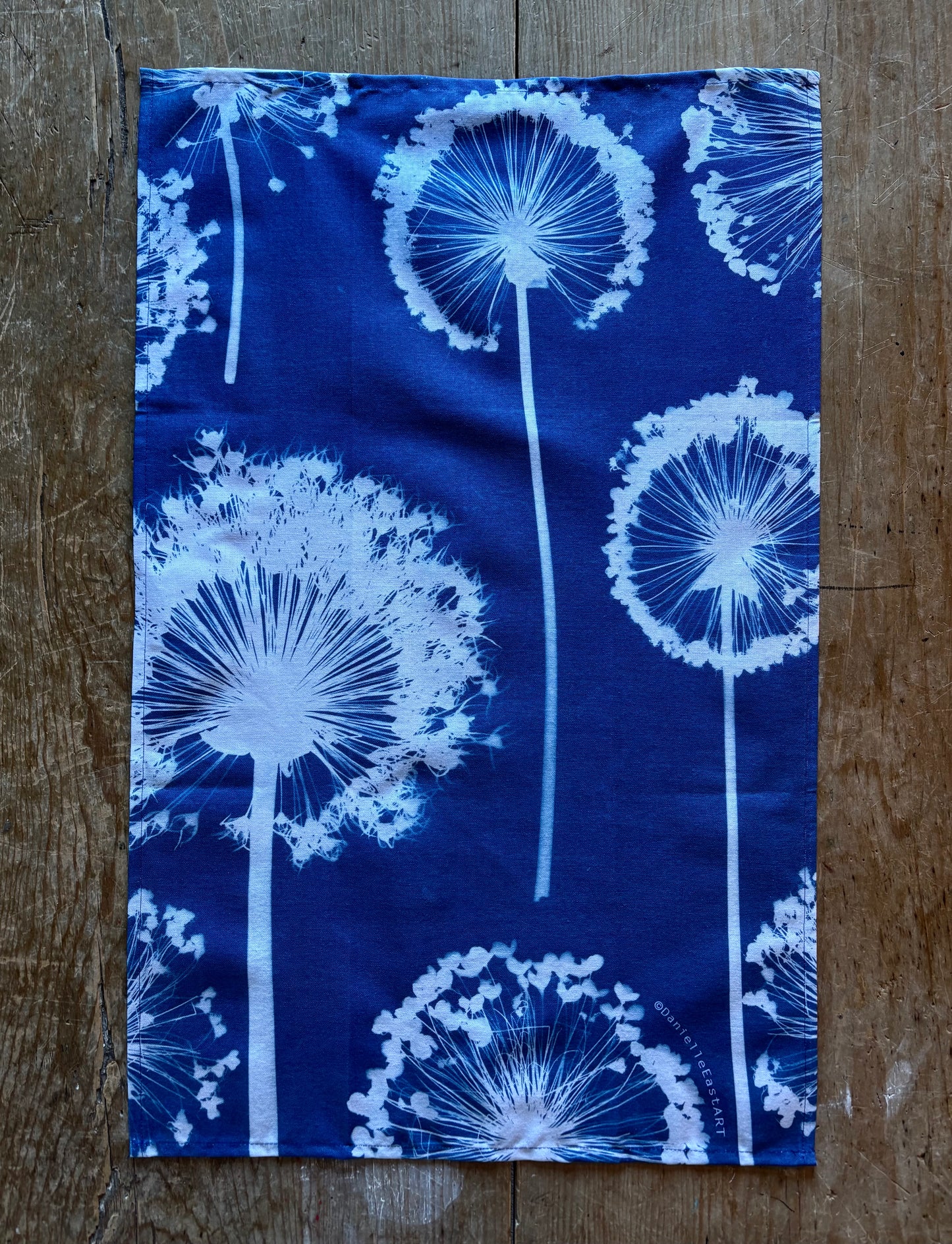 Allium Wallpaper - Cyanotype - Tea Towel