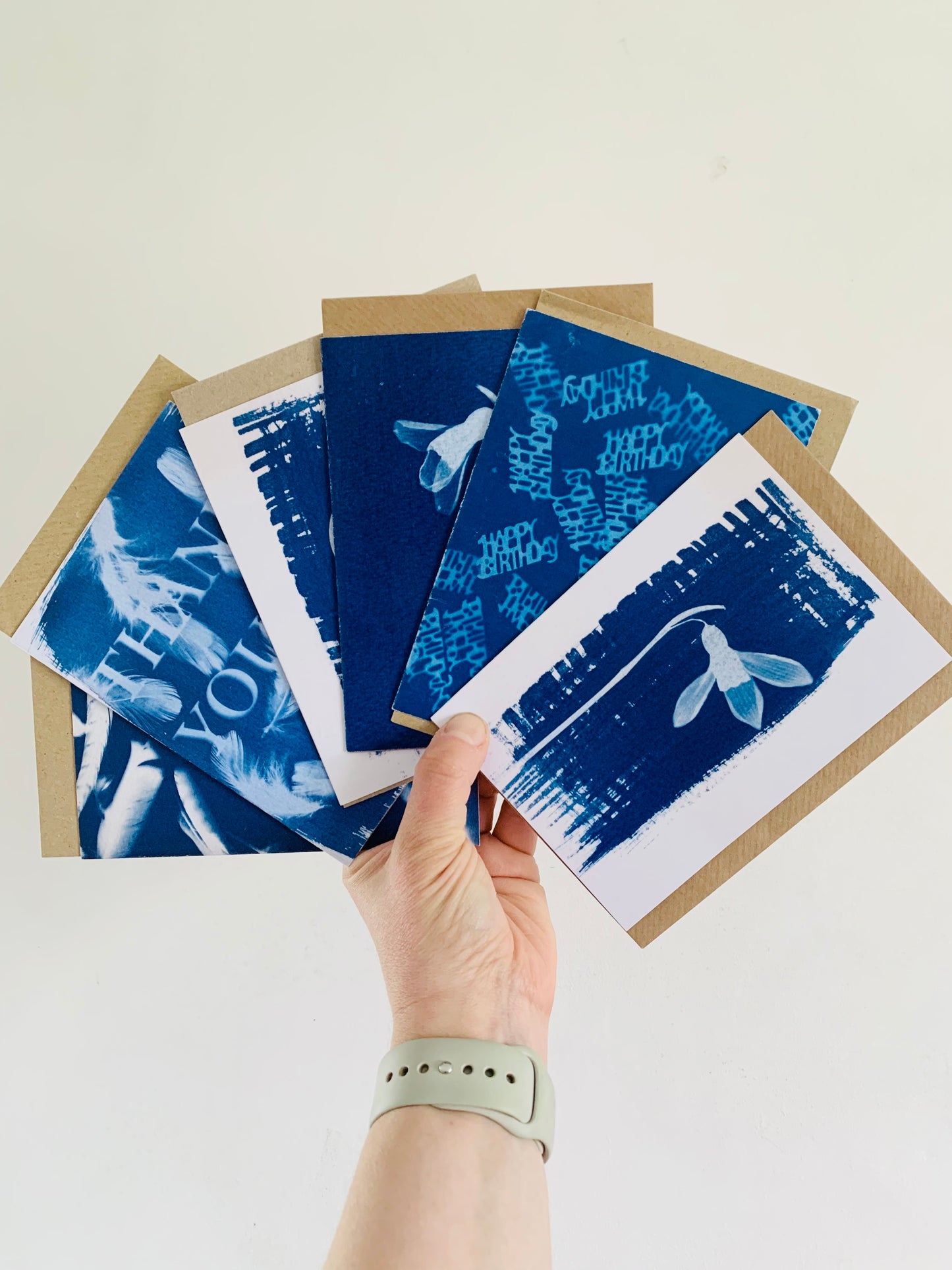 Pack of 6 Lucky Dip Cyanotype Cards