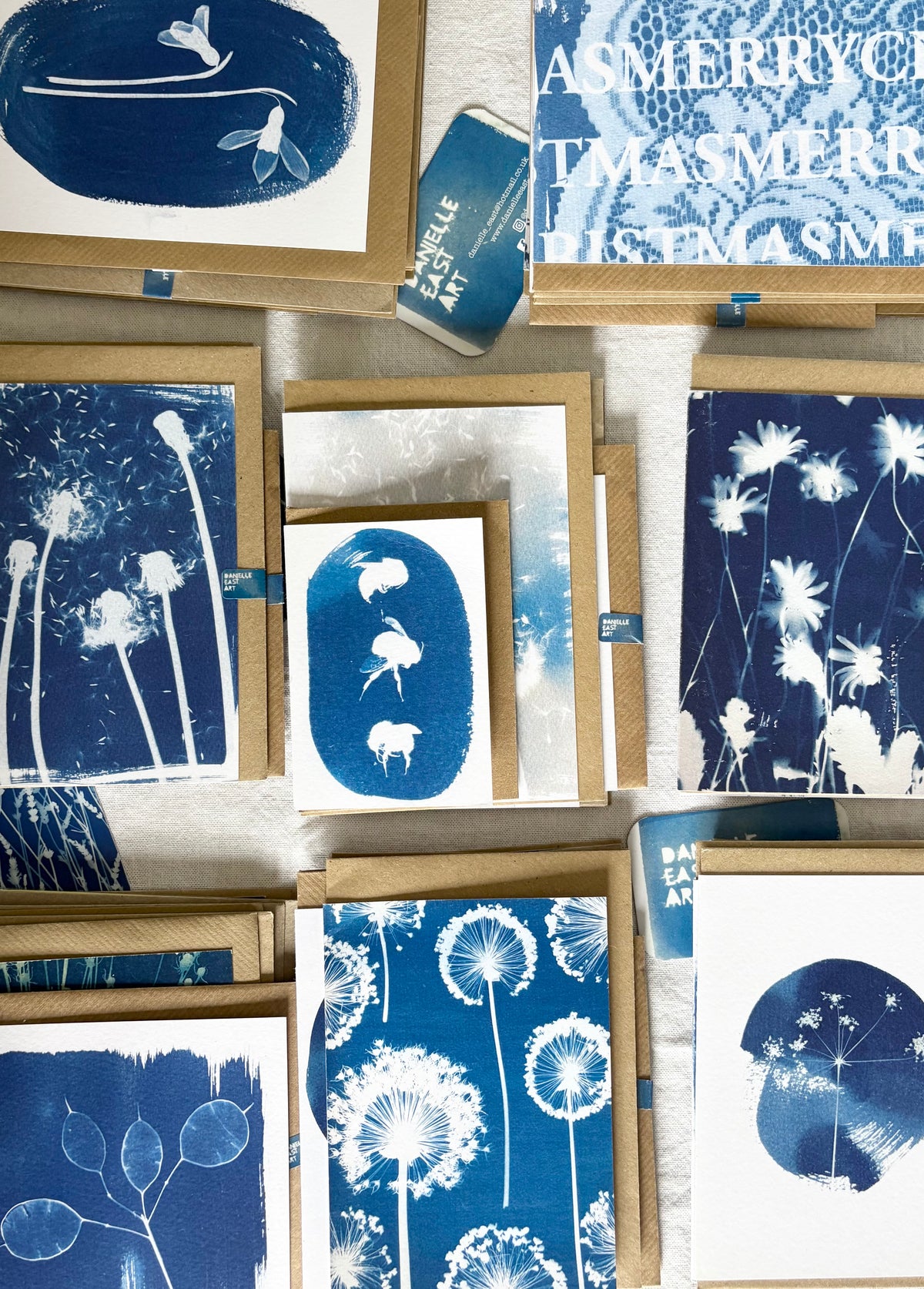 Pack of 8 Lucky Dip Cyanotype Cards