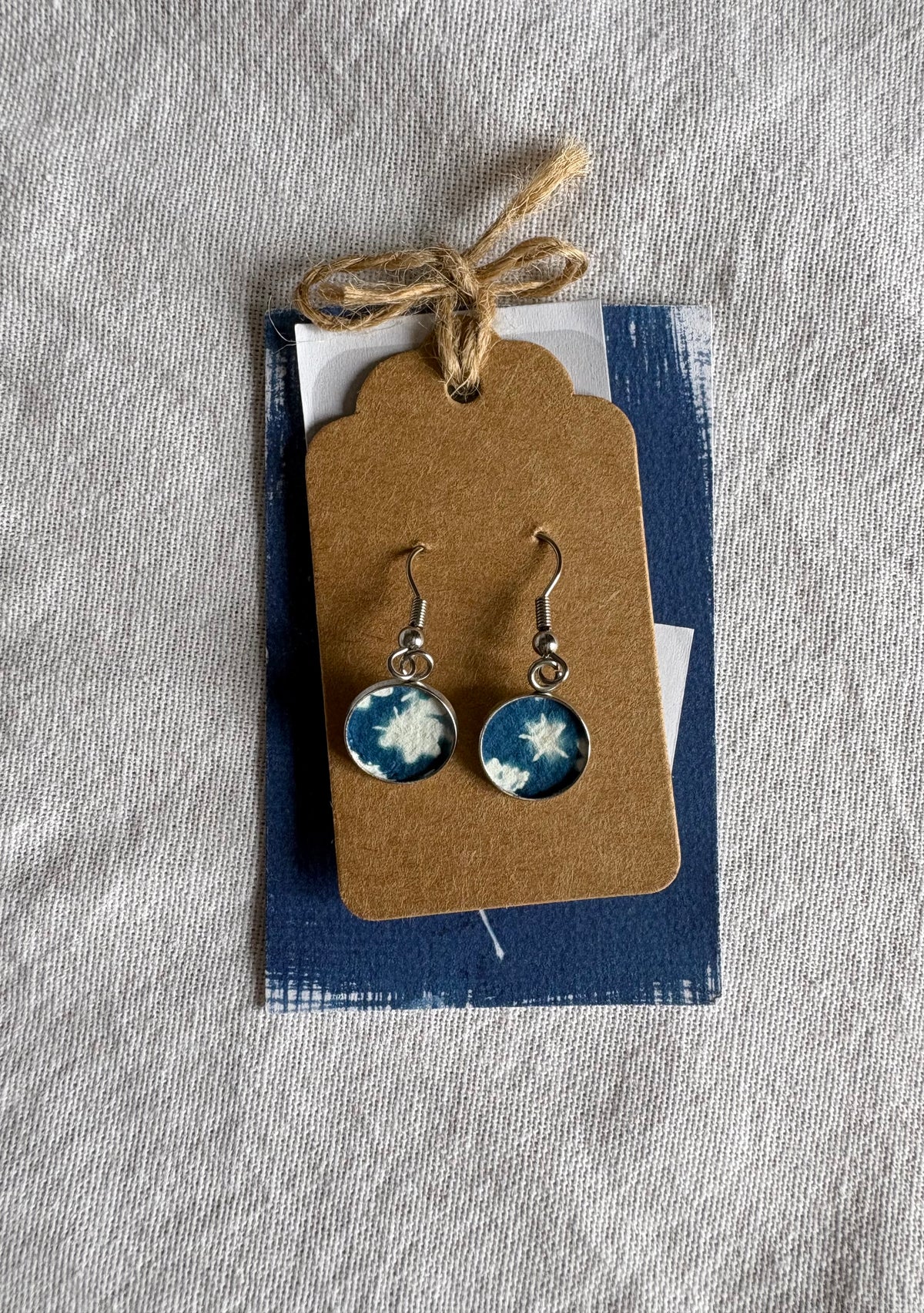 Elder Flower Odd 26 Cyanotype - Drop Earring - Sale