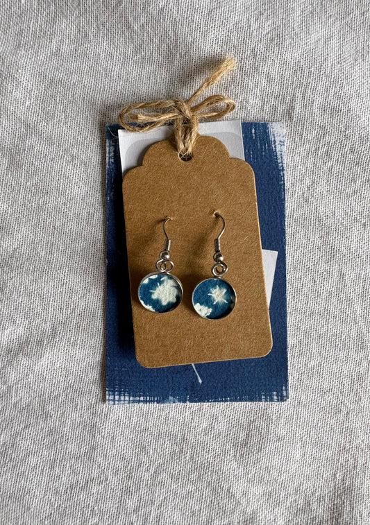 Elder Flower Odd 26 Cyanotype - Drop Earring - Sale