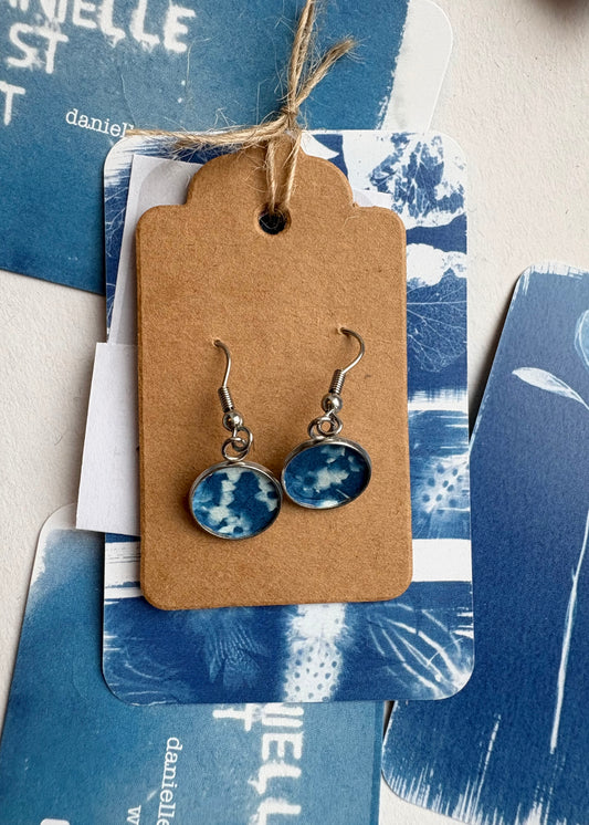 Elder ii - Cyanotype - Drop Earring