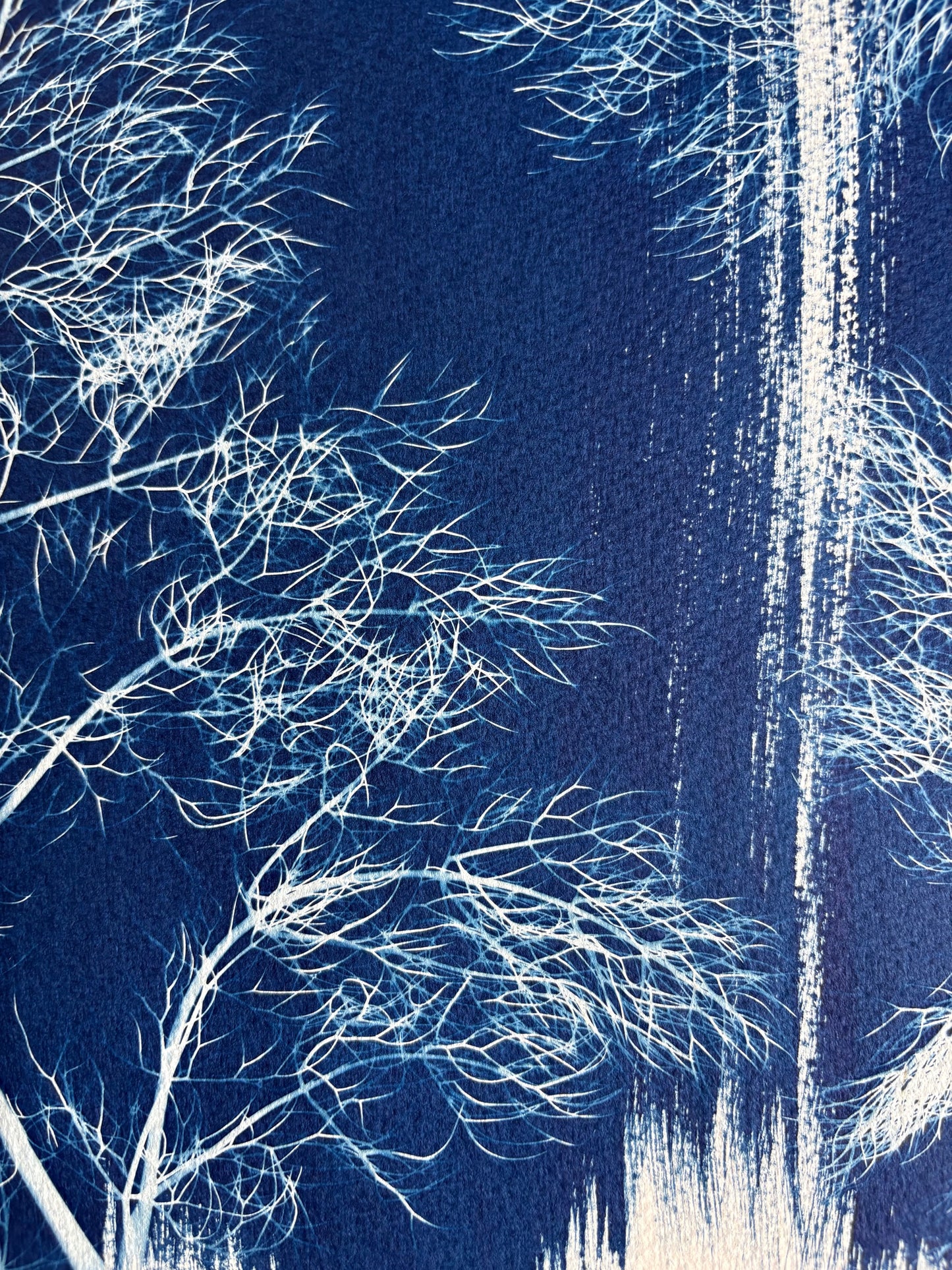 Fennel Leaf Stripes (15x22") Original Print