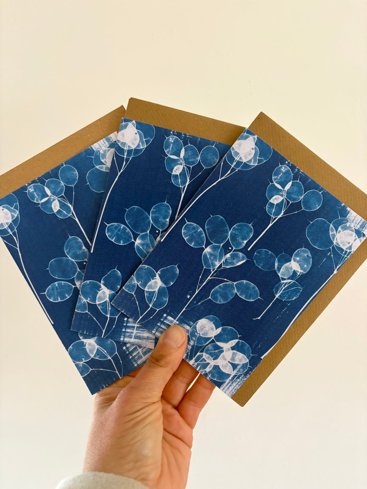 Pack of 3 Honesty Bits Cyanotype Cards - FOR THE PRICE OF ONE