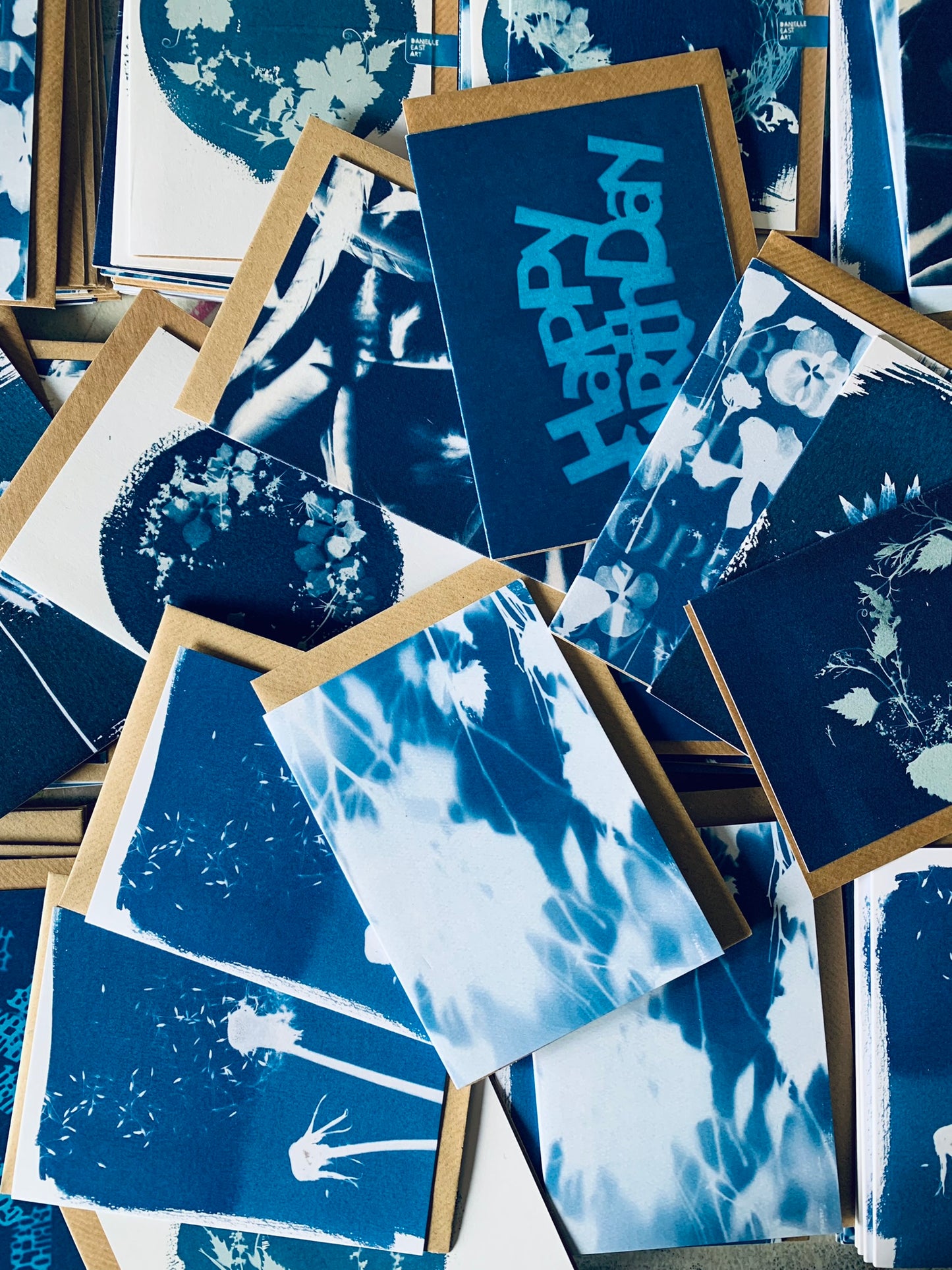 Pack of 12 Lucky Dip Cyanotype Cards