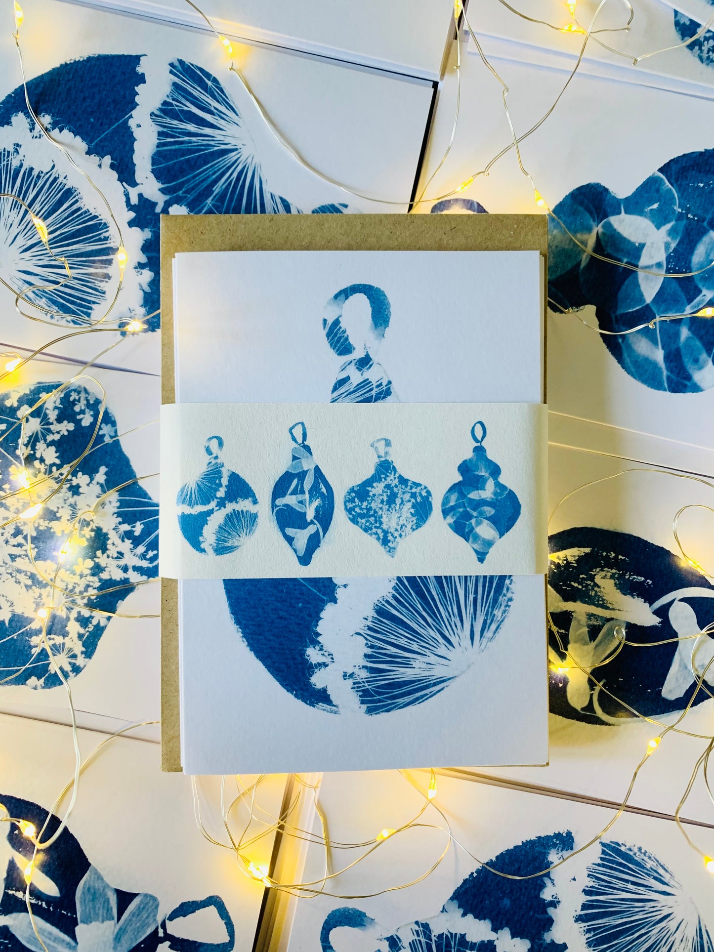 Christmas Bauble - Cyanotype - Pack of 8