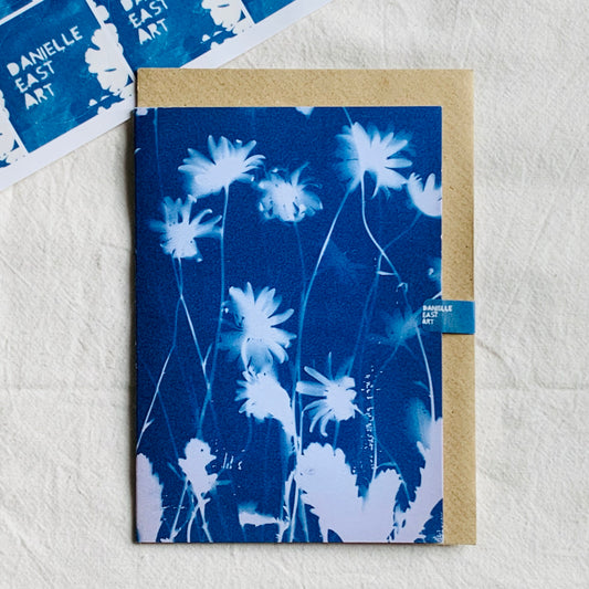 Ox Eye View - Cyanotype - Blank Card