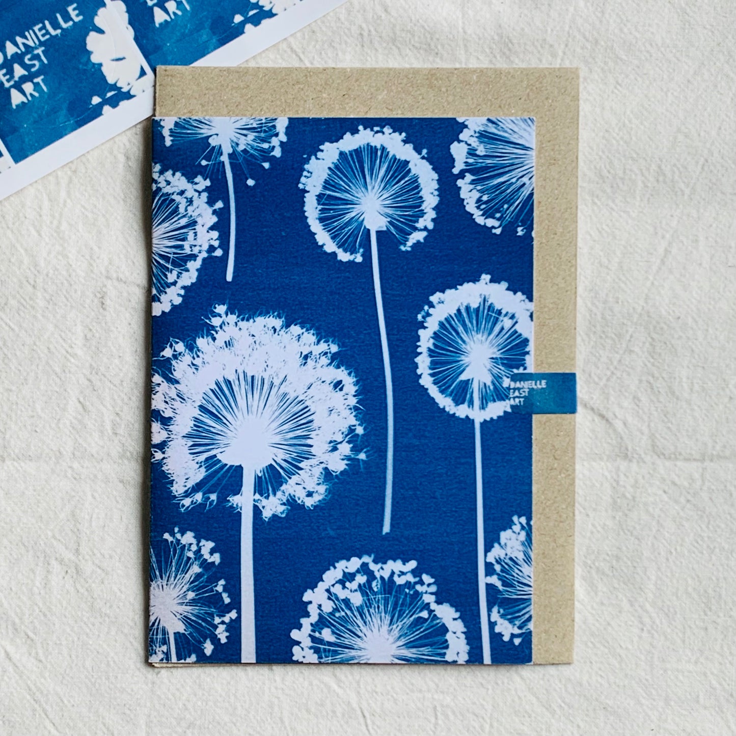 Allium Wallpaper - Cyanotype - Blank Card