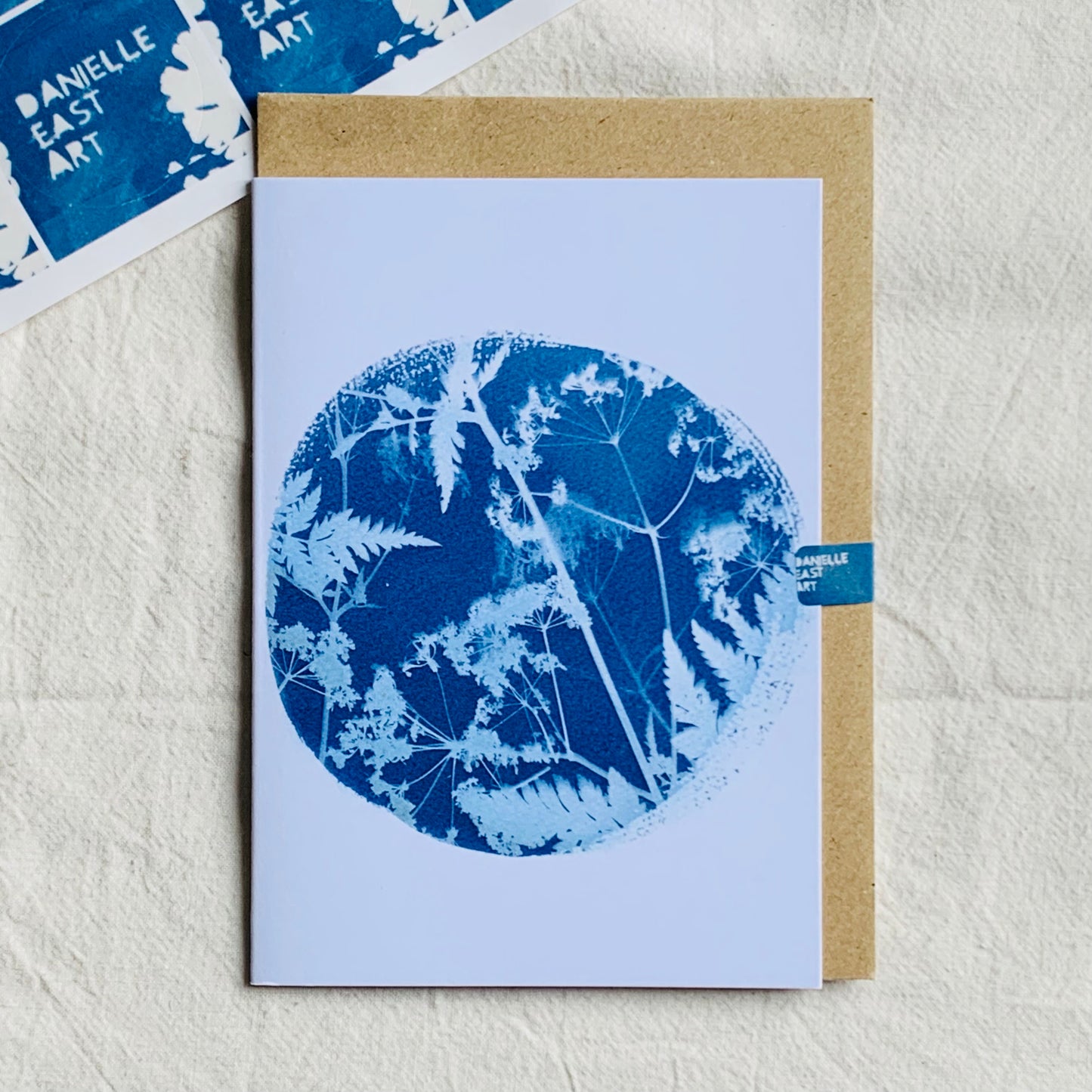 Cow Parsley Layers - Cyanotype - Blank Card