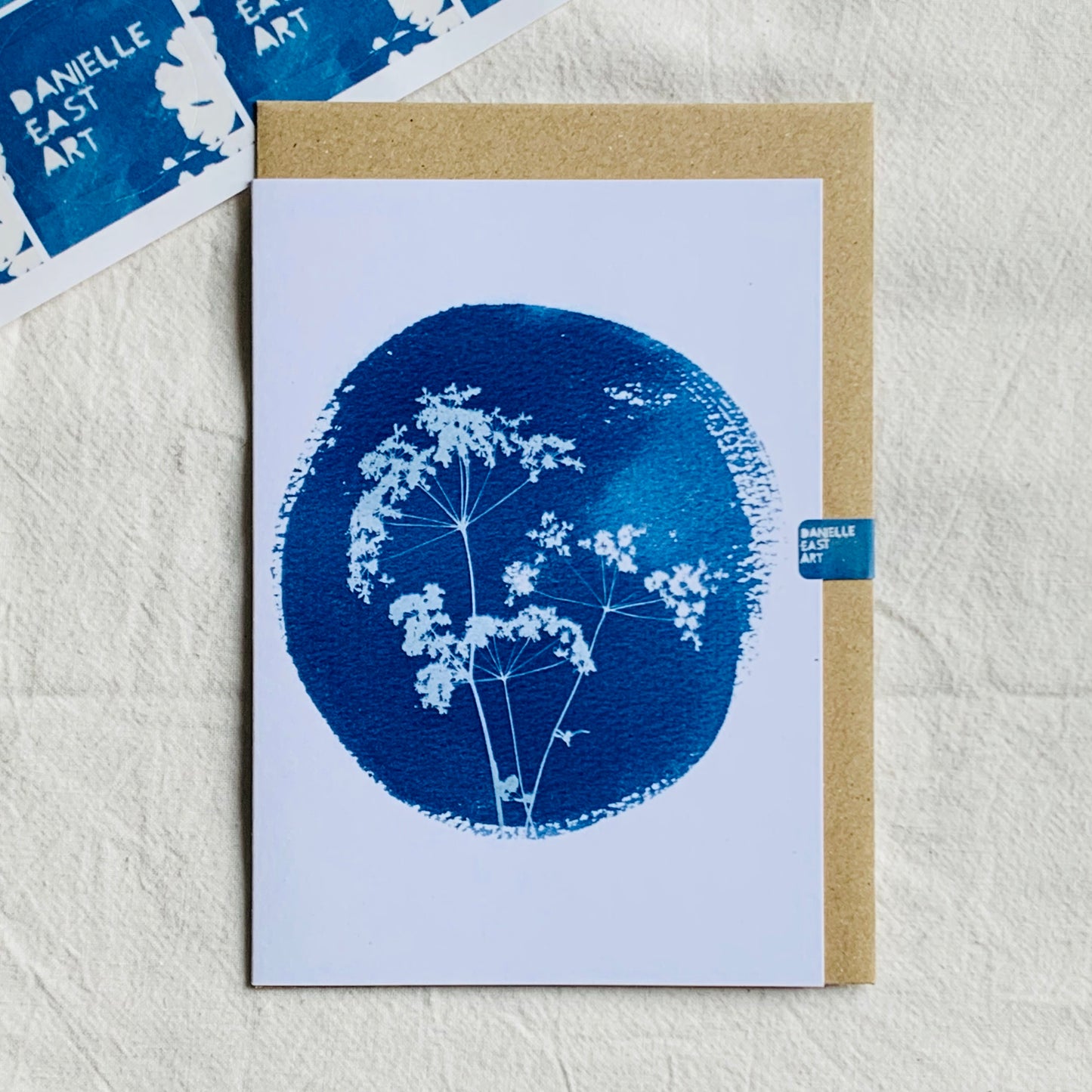 Cow Parsley Trio - Cyanotype - Blank Card