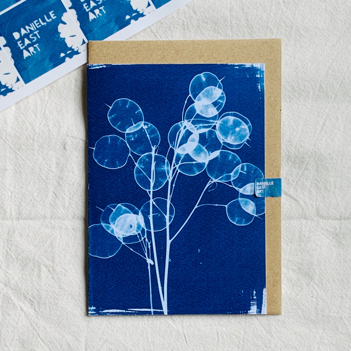 Honesty - Cyanotype - Blank Card