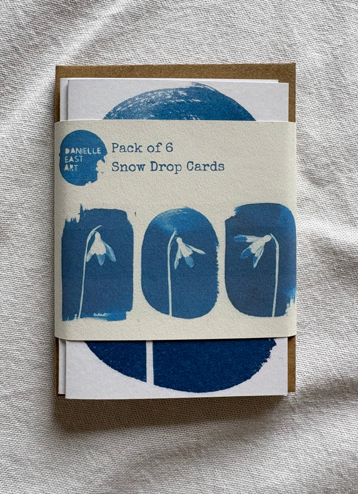 Snow Drops - Cyanotype -  A7 - Pack of 6