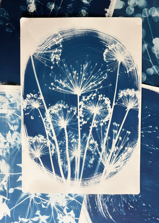 Alliums Oval (15x22") Original Print - SALE
