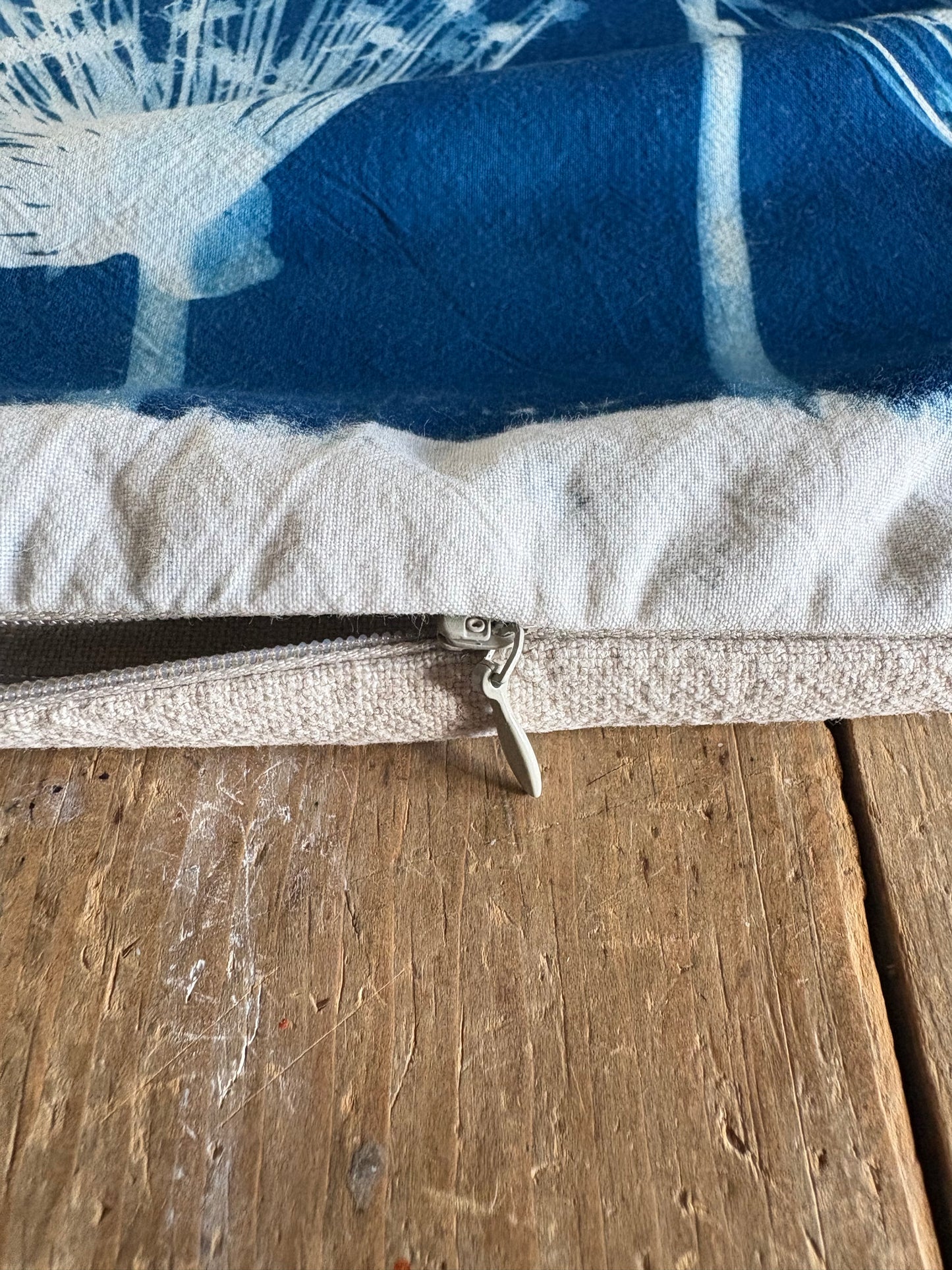 Spider Allium Cushion - COVER ONLY - Original Cyanotype - SALE