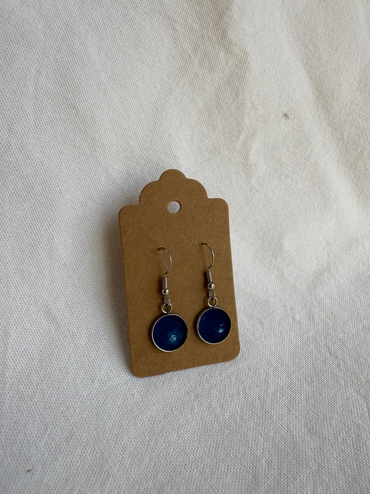 Forget Me Not i - Cyanotype - Drop Earring - Sale