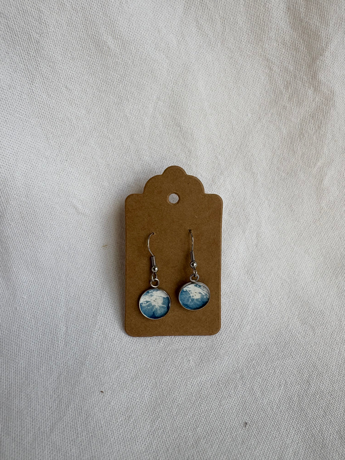 Wild Flower - Cyanotype - Drop Earring - Sale