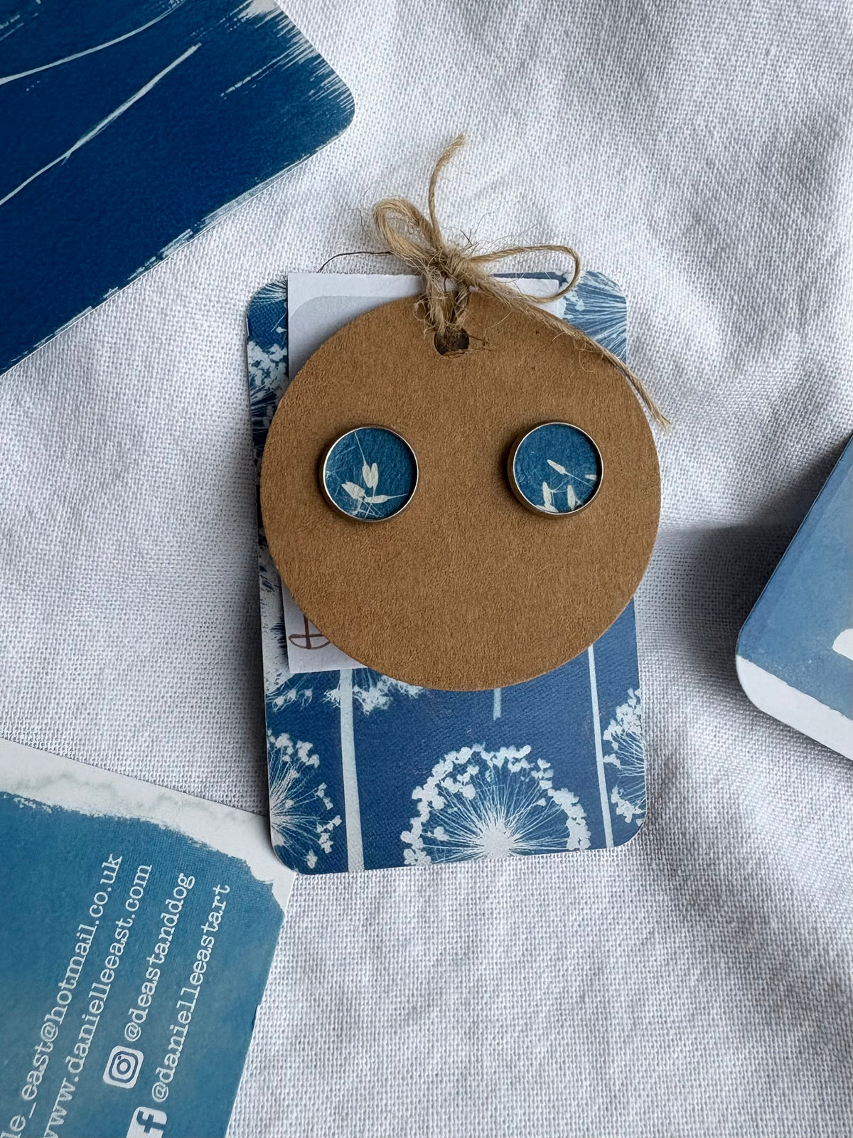 Dandelion 26 - Cyanotype - SALE - Stud 12mm