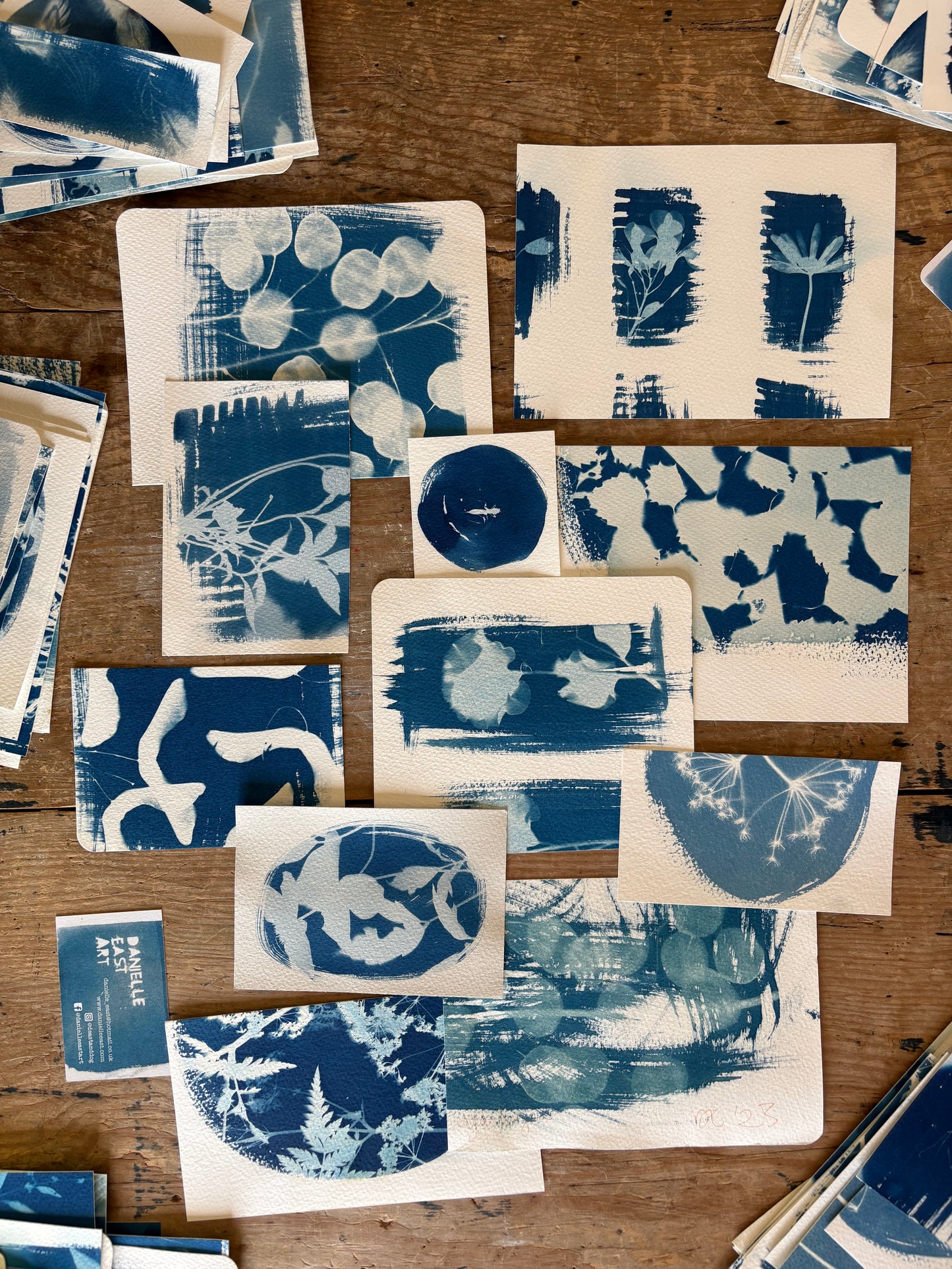 Cyanotype Scrap packs for crafting - SALE