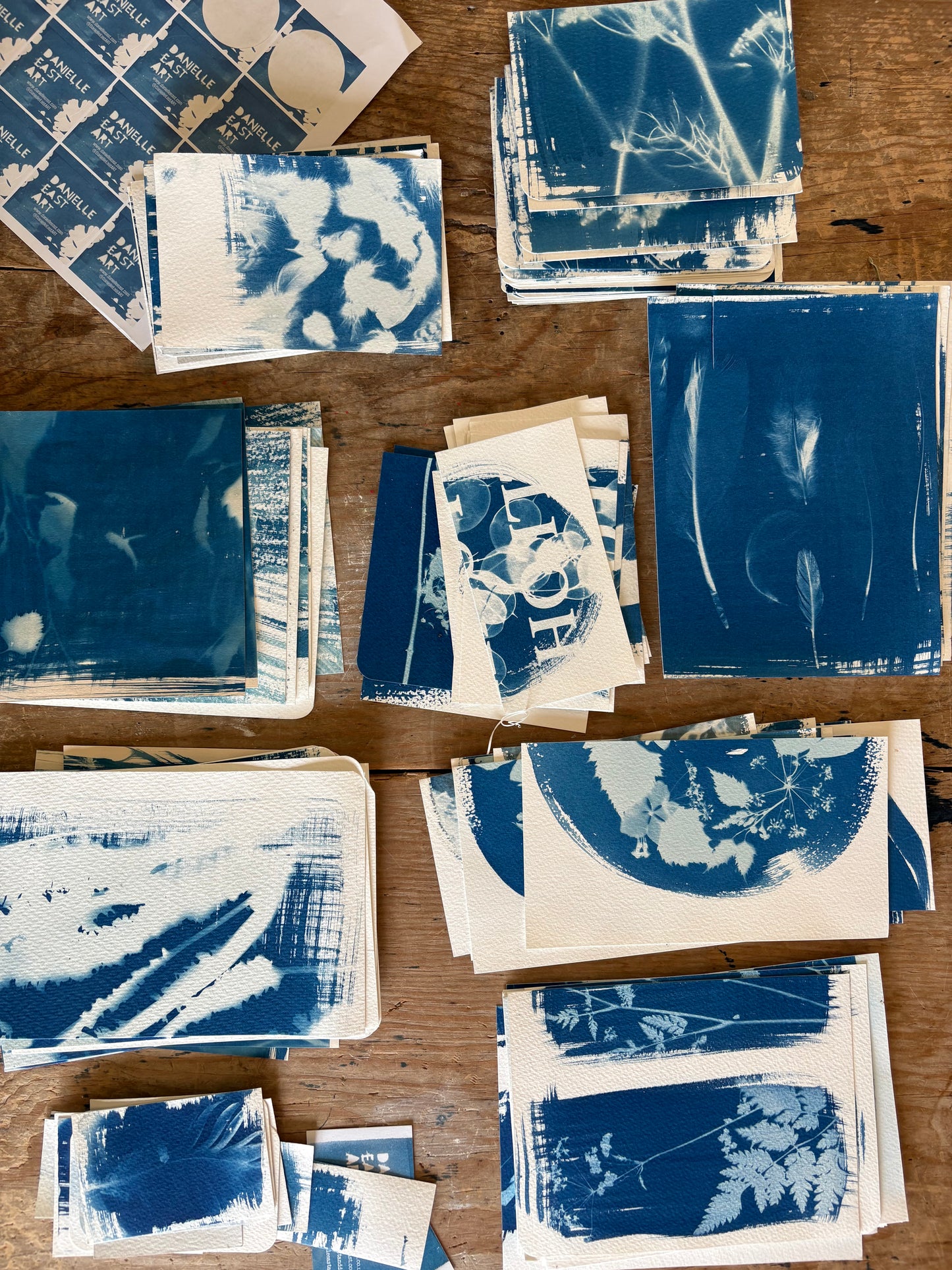 Cyanotype Scrap packs for crafting - SALE