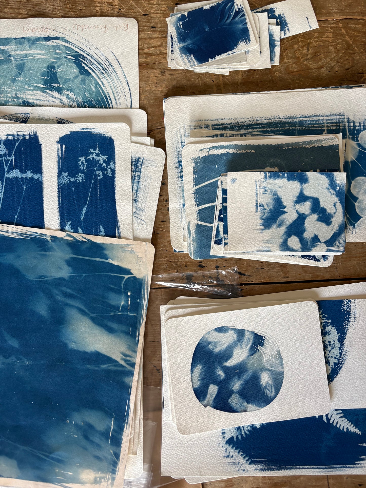 Cyanotype Scrap packs for crafting - SALE