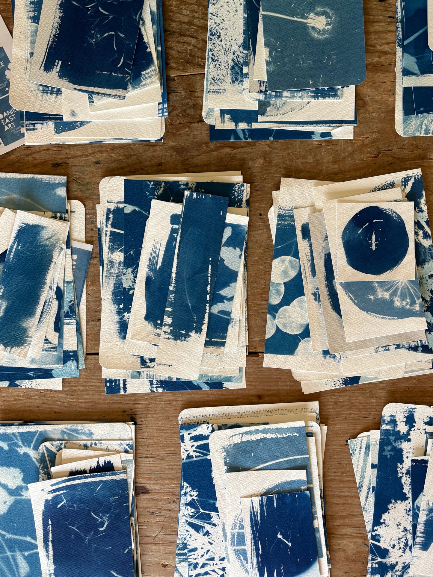 Cyanotype Scrap packs for crafting - SALE