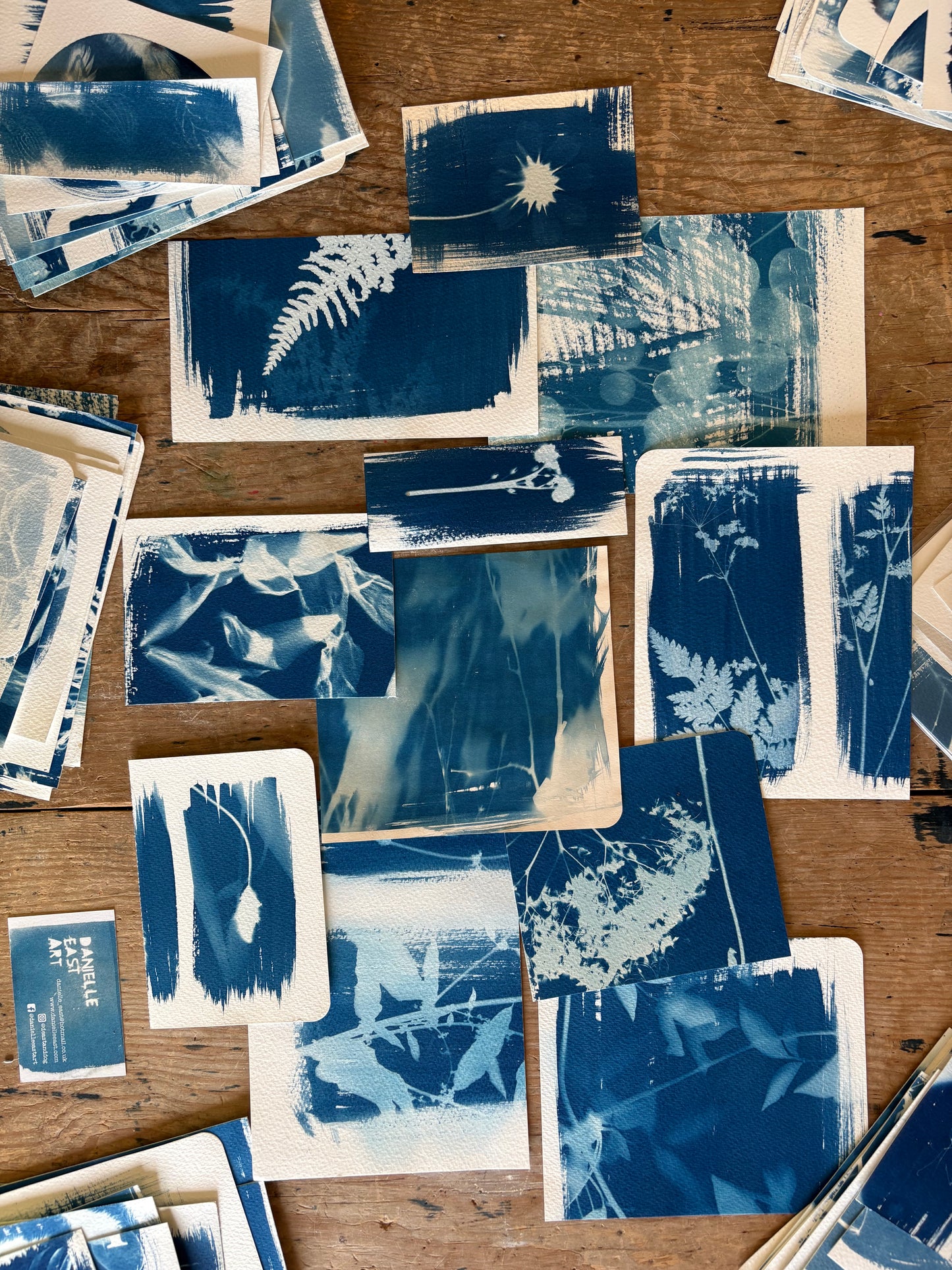 Cyanotype Scrap packs for crafting - SALE