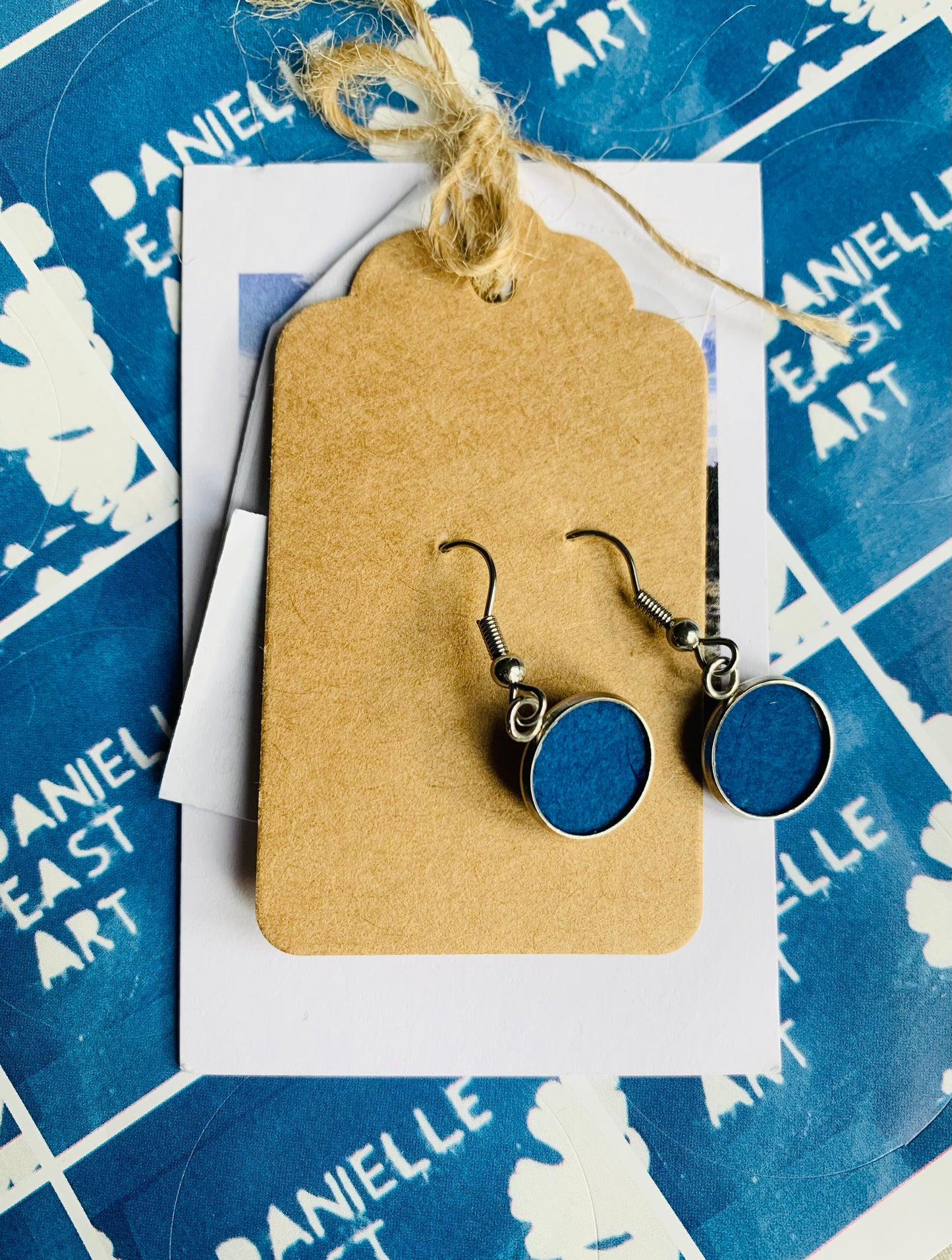 Plain - Cyanotype - Drop Earring