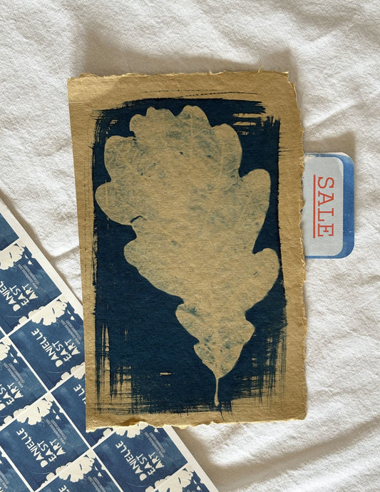 Sand Oak Leaf 14x22cm - Original Print - SALE