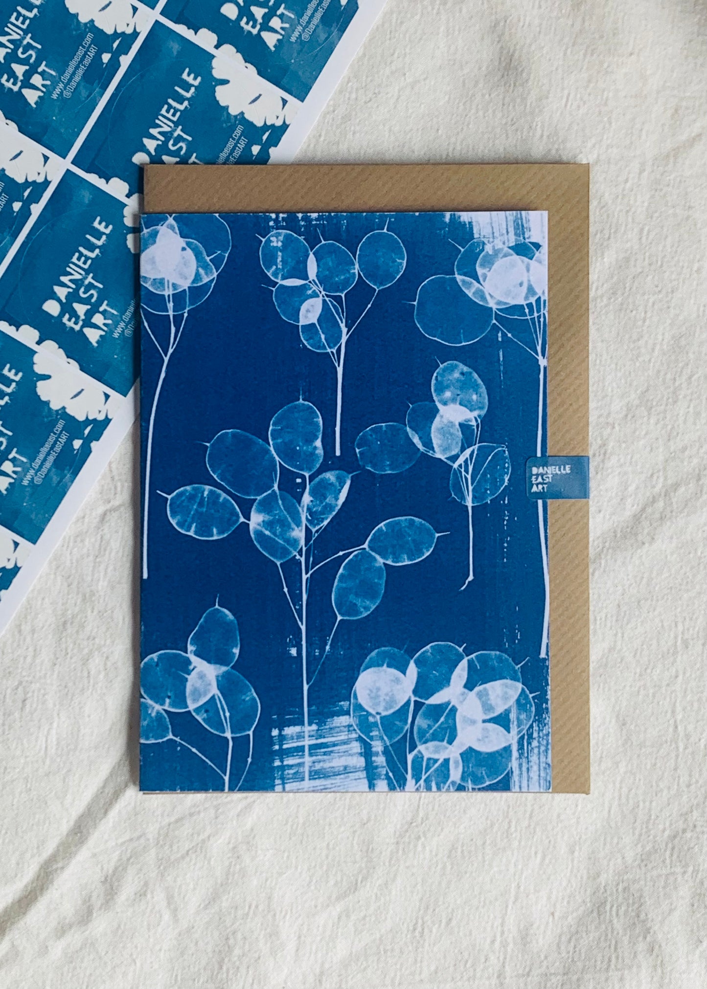 Honesty Bits - Cyanotype - Blank Card