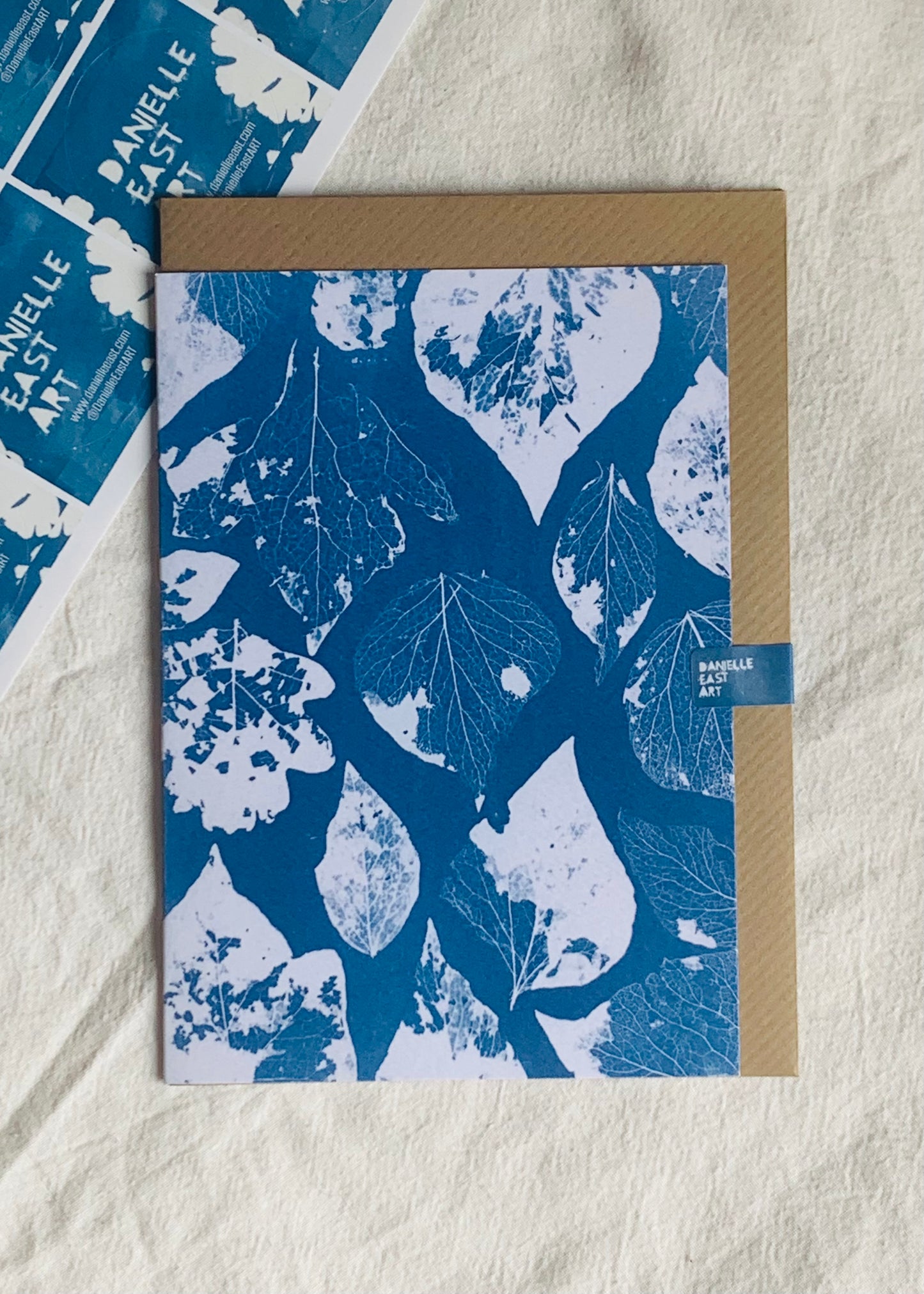 Leaf Skeletons - Cyanotype - Blank Card